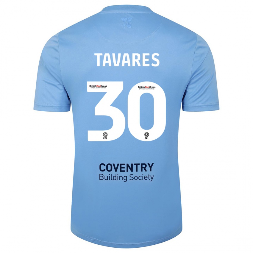Homem Camisola Fábio Tavares #30 Céu Azul Principal 2023/24 Camisa