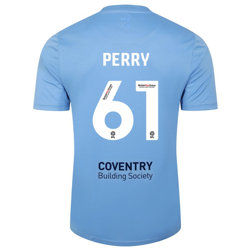 Homem Camisola Callum Perry #61 Céu Azul Principal 2023/24 Camisa