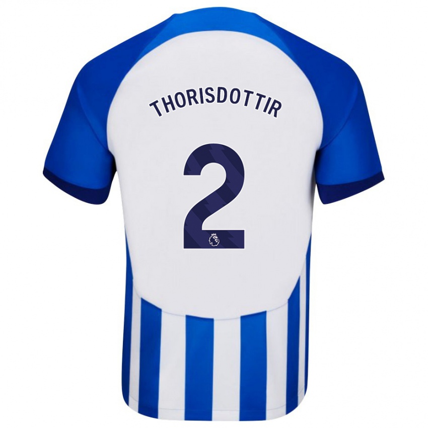 Homem Camisola Maria Thorisdottir #2 Azul Principal 2023/24 Camisa