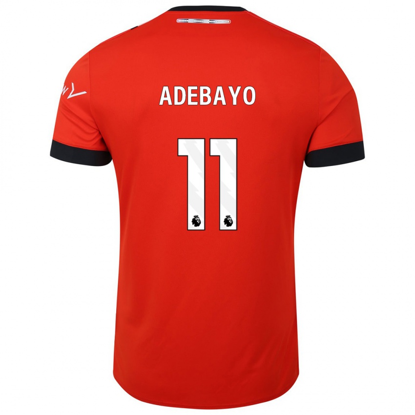 Homem Camisola Elijah Adebayo #11 Vermelho Principal 2023/24 Camisa
