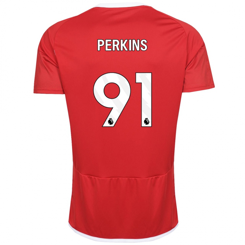 Homem Camisola Jack Perkins #91 Vermelho Principal 2023/24 Camisa
