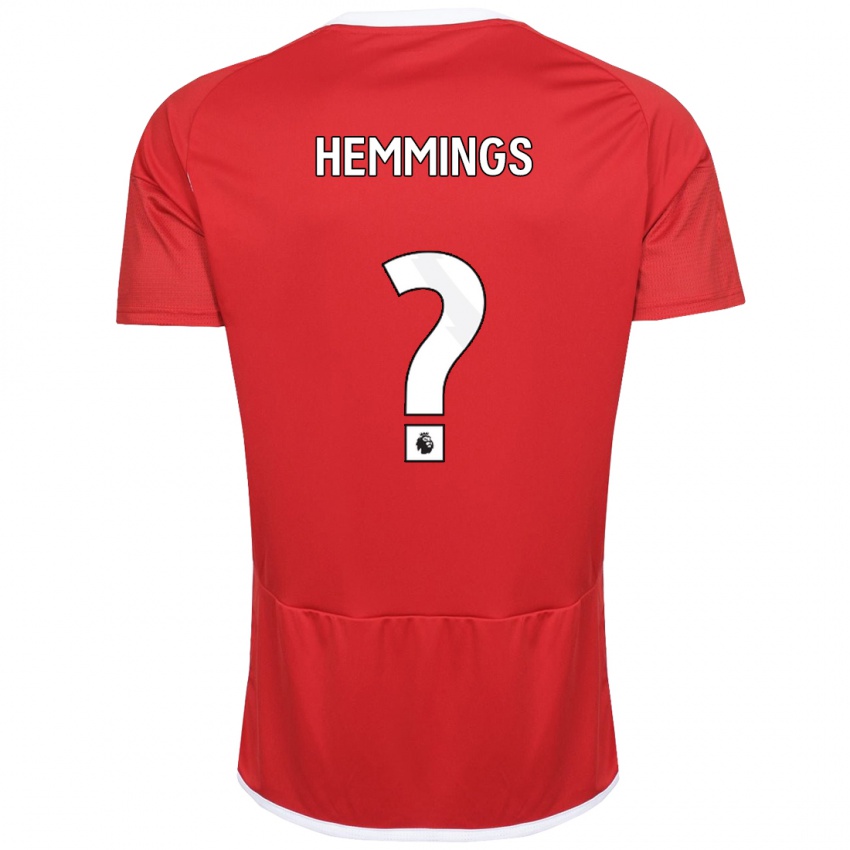 Homem Camisola George Hemmings #0 Vermelho Principal 2023/24 Camisa