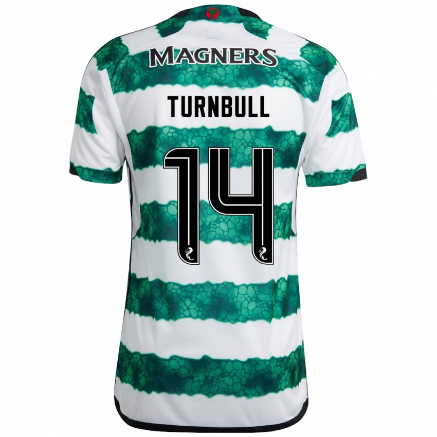 Homem Camisola David Turnbull #14 Verde Principal 2023/24 Camisa