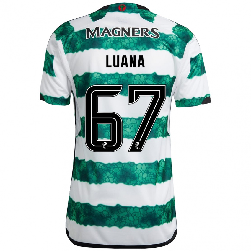 Homem Camisola Luana Muñoz #67 Verde Principal 2023/24 Camisa