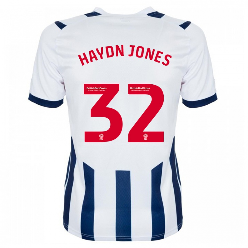 Homem Camisola Mackenzie Haydn Jones #32 Branco Principal 2023/24 Camisa