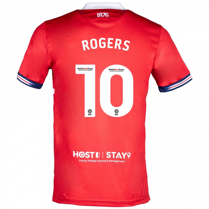 Homem Camisola Morgan Rogers #10 Vermelho Principal 2023/24 Camisa