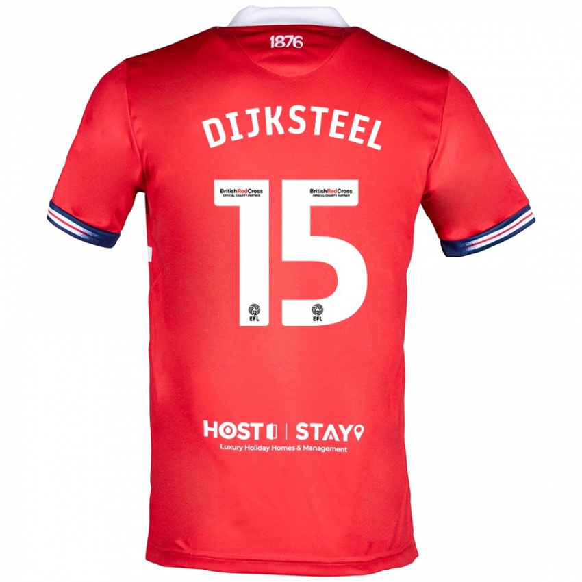 Homem Camisola Anfernee Dijksteel #15 Vermelho Principal 2023/24 Camisa
