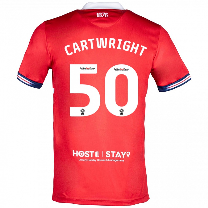 Homem Camisola Fin Cartwright #50 Vermelho Principal 2023/24 Camisa