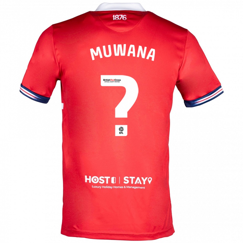 Homem Camisola Noah Muwana #0 Vermelho Principal 2023/24 Camisa