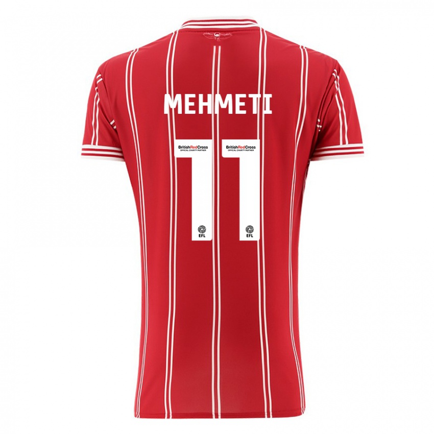 Homem Camisola Anis Mehmeti #11 Vermelho Principal 2023/24 Camisa