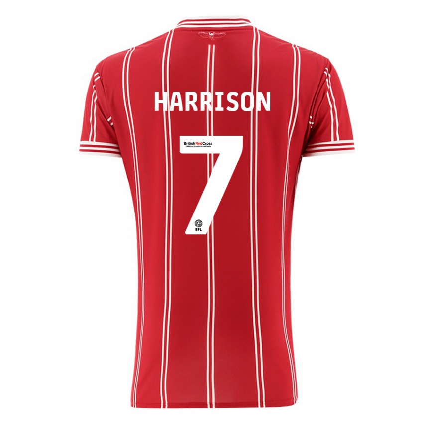 Homem Camisola Abi Harrison #7 Vermelho Principal 2023/24 Camisa