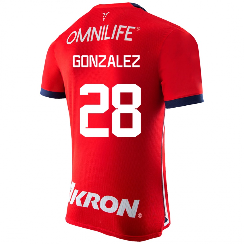 Homem Camisola Fernando González #28 Vermelho Principal 2023/24 Camisa