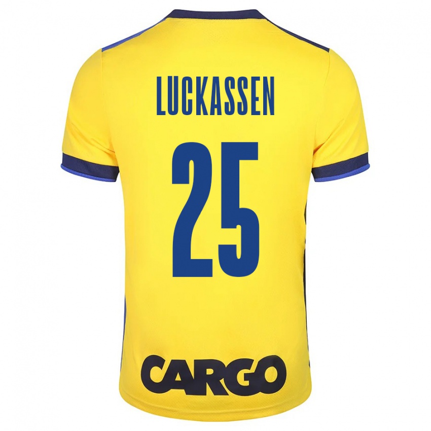 Homem Camisola Derrick Luckassen #25 Amarelo Principal 2023/24 Camisa