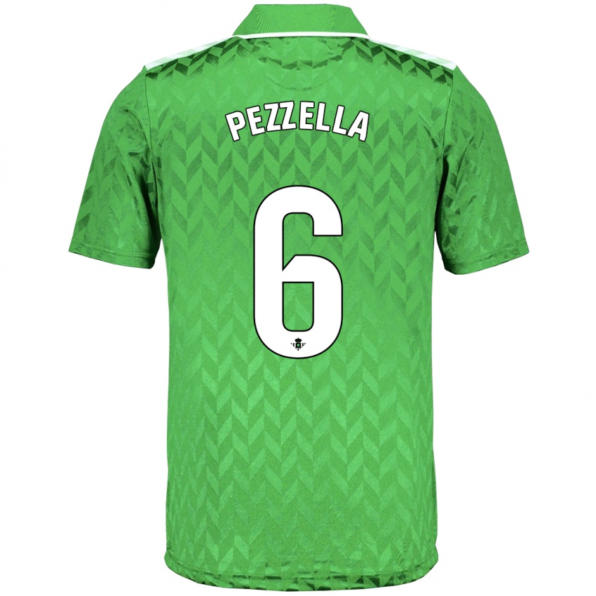 Homem Camisola German Pezzella #6 Verde Alternativa 2023/24 Camisa