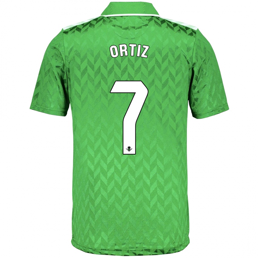 Homem Camisola Ángel Ortiz #7 Verde Alternativa 2023/24 Camisa