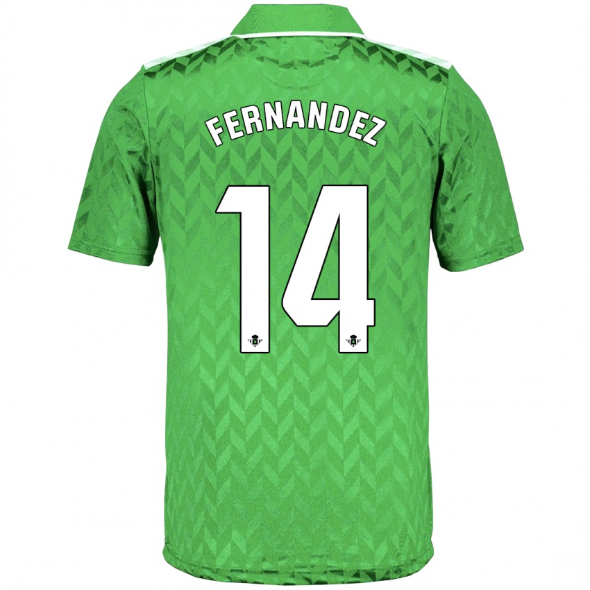 Homem Camisola Quique Fernández #14 Verde Alternativa 2023/24 Camisa