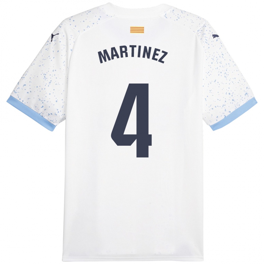 Homem Camisola Arnau Martínez #4 Branco Alternativa 2023/24 Camisa