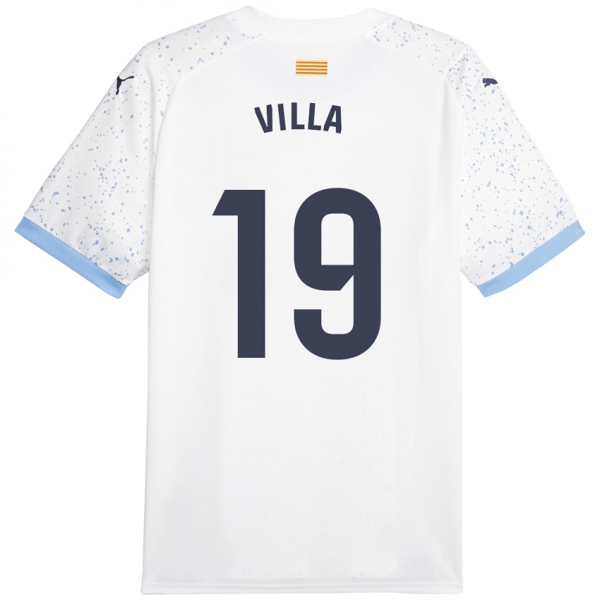 Homem Camisola Toni Villa #19 Branco Alternativa 2023/24 Camisa