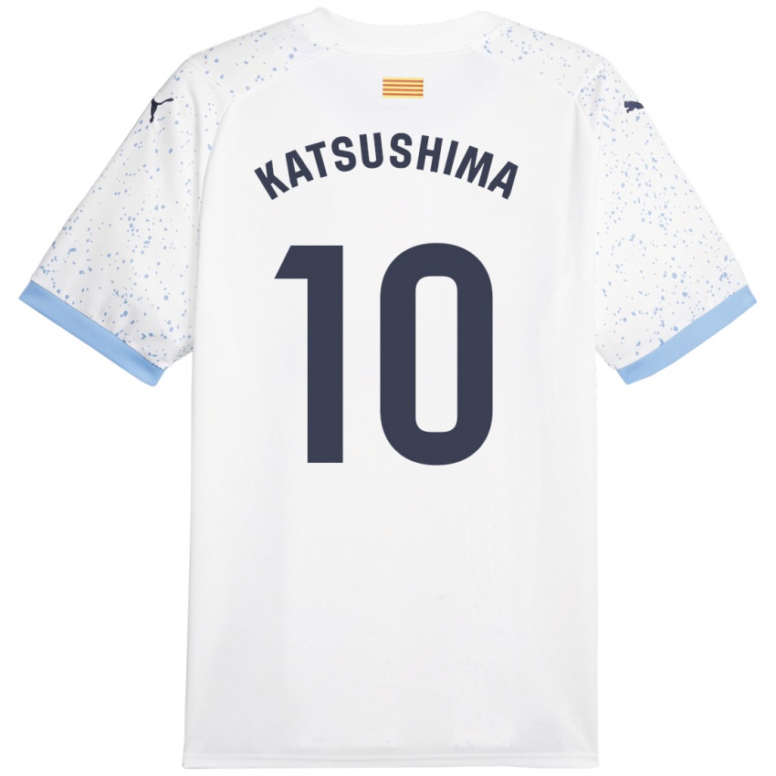 Homem Camisola Shinnosuke Katsushima #10 Branco Alternativa 2023/24 Camisa