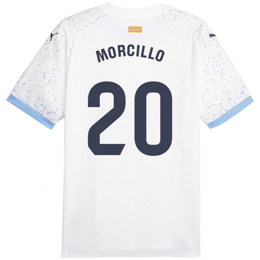 Homem Camisola Luis Morcillo #20 Branco Alternativa 2023/24 Camisa