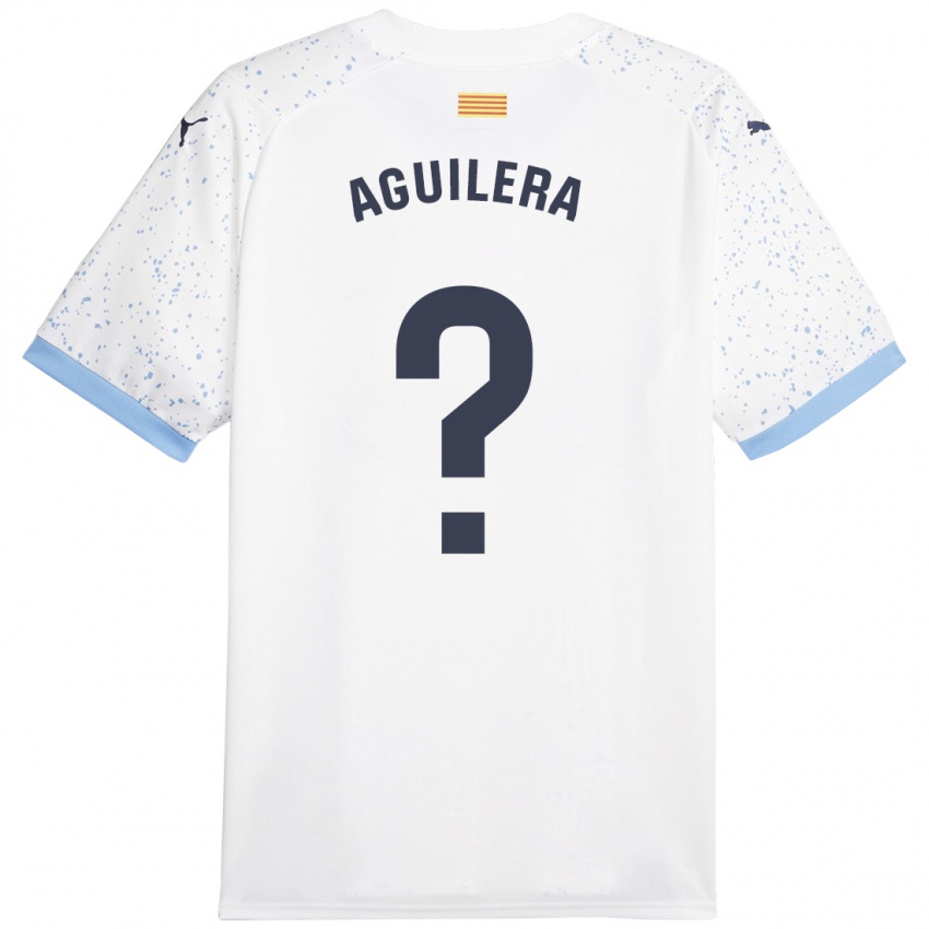 Homem Camisola Oriol Aguilera #0 Branco Alternativa 2023/24 Camisa