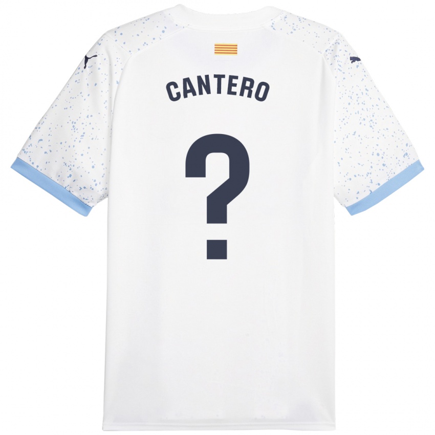 Homem Camisola Adrian Cantero #0 Branco Alternativa 2023/24 Camisa