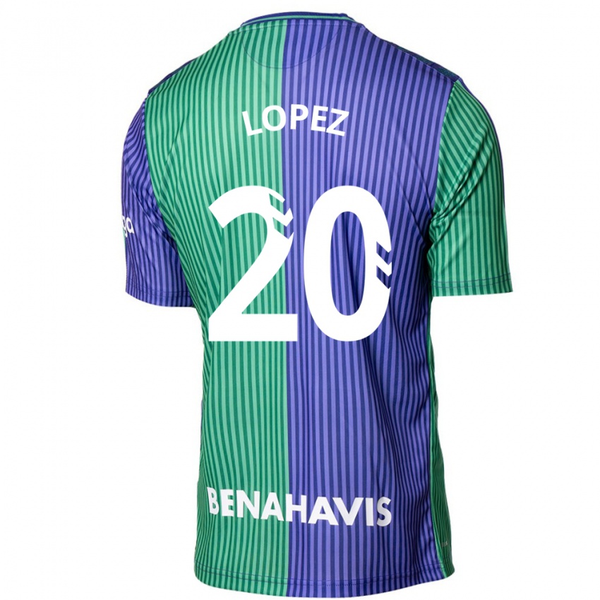 Homem Camisola Adri López #20 Azul Esverdeado Alternativa 2023/24 Camisa