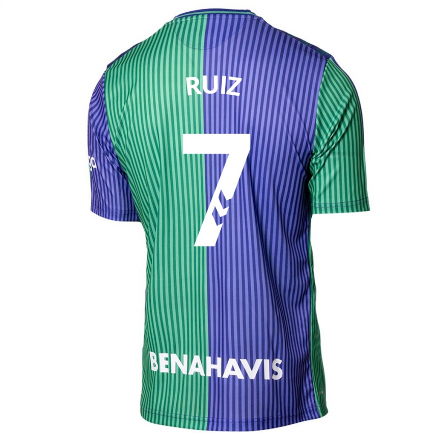 Homem Camisola María Ruiz #7 Azul Esverdeado Alternativa 2023/24 Camisa