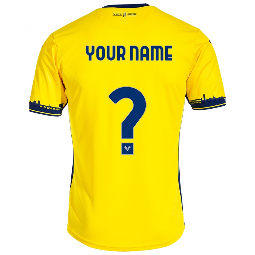Homem Camisola Seu Nome #0 Amarelo Alternativa 2023/24 Camisa