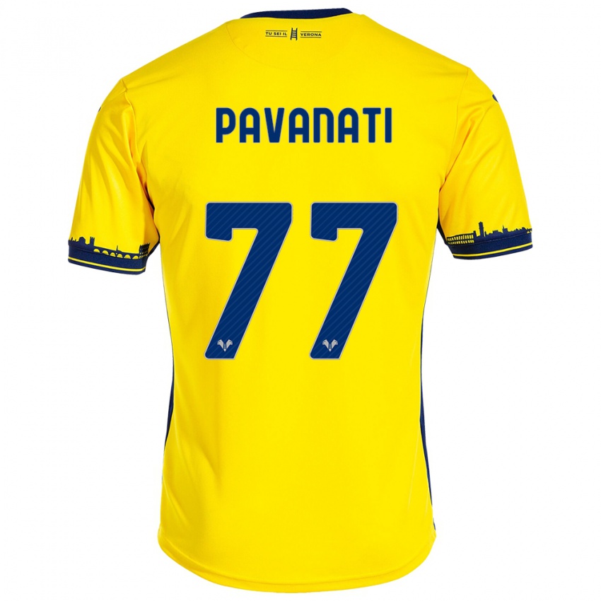 Homem Camisola Alessandro Pavanati #77 Amarelo Alternativa 2023/24 Camisa