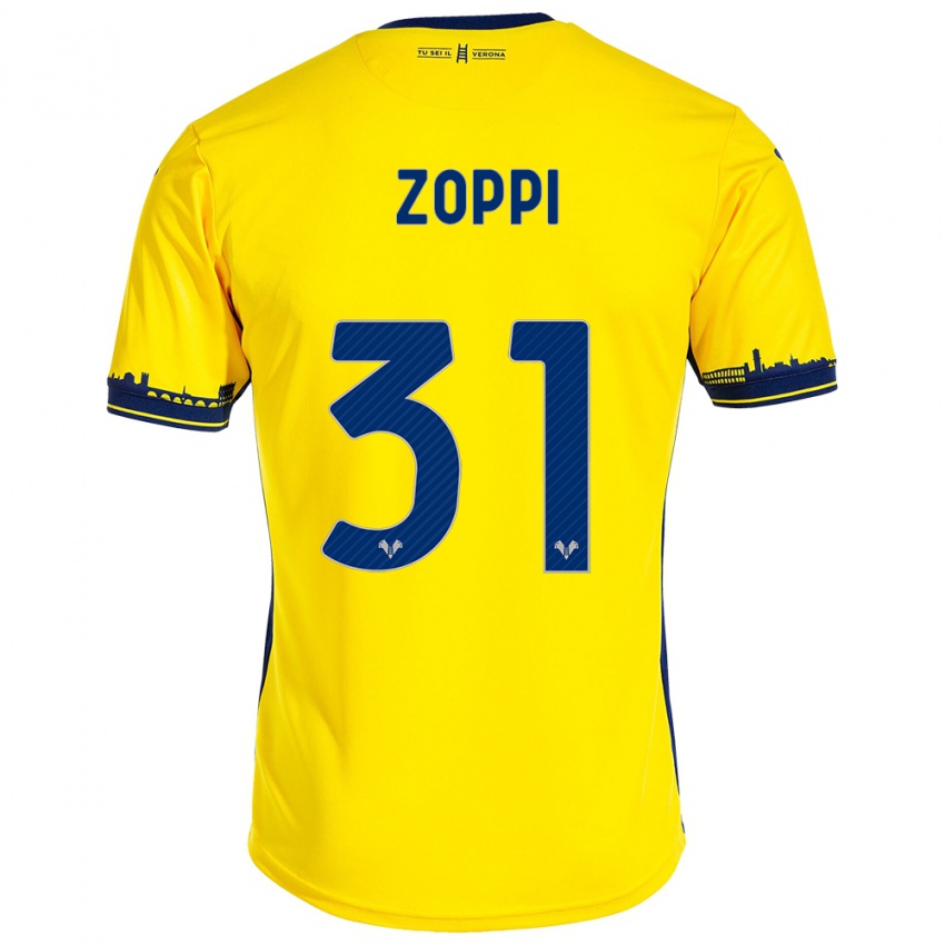 Homem Camisola Sofia Zoppi #31 Amarelo Alternativa 2023/24 Camisa