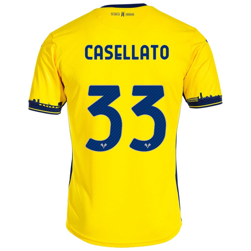Homem Camisola Elisa Casellato #33 Amarelo Alternativa 2023/24 Camisa