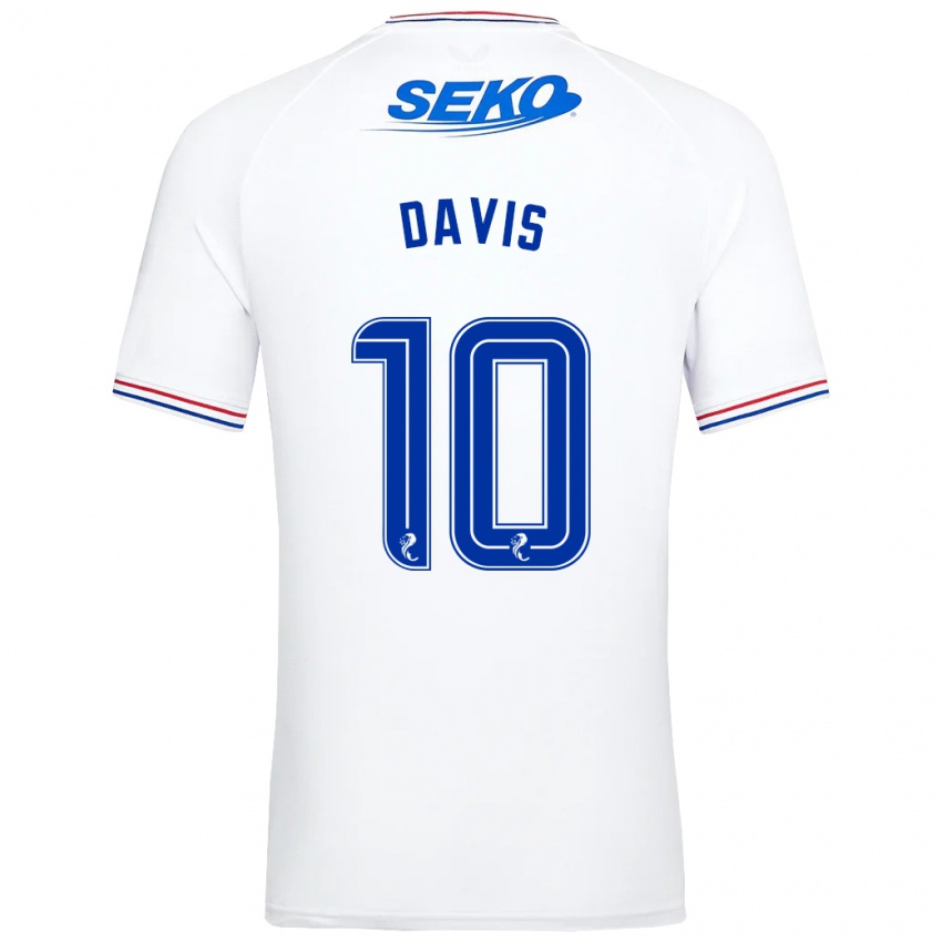 Homem Camisola Steven Davis #10 Branco Alternativa 2023/24 Camisa