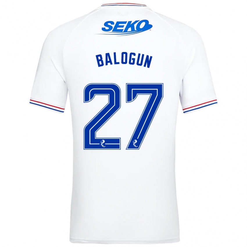 Homem Camisola Leon Balogun #27 Branco Alternativa 2023/24 Camisa