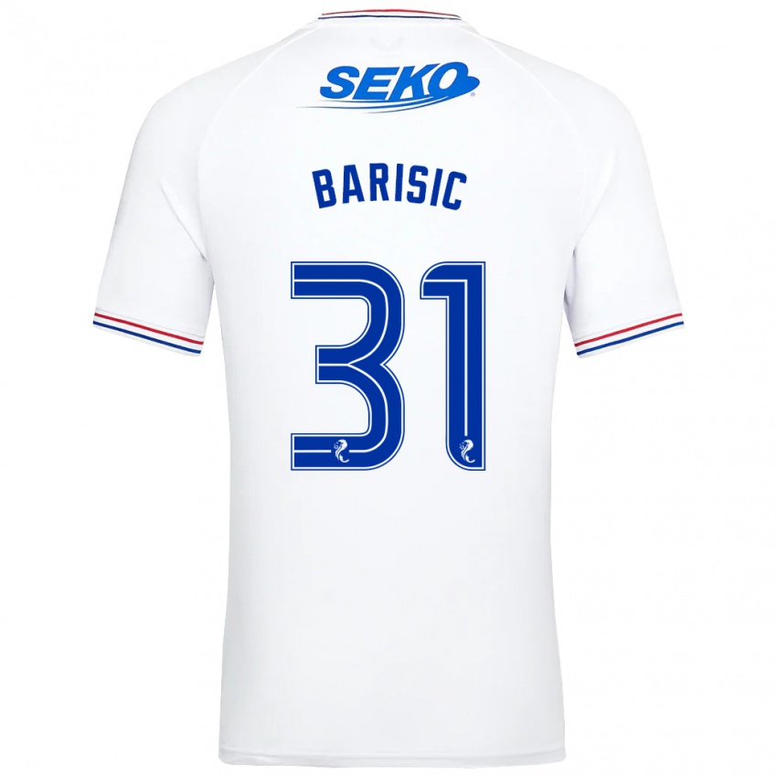 Homem Camisola Borna Barisic #31 Branco Alternativa 2023/24 Camisa