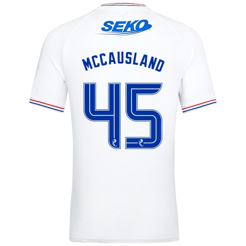 Homem Camisola Ross Mccausland #45 Branco Alternativa 2023/24 Camisa