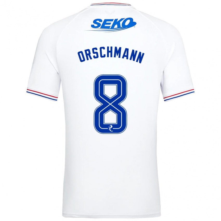 Homem Camisola Dina Orschmann #8 Branco Alternativa 2023/24 Camisa