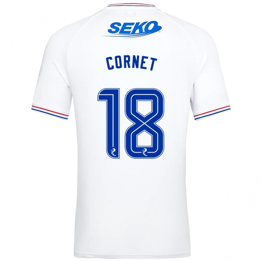Homem Camisola Chelsea Cornet #18 Branco Alternativa 2023/24 Camisa