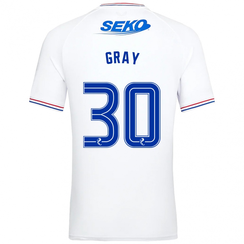 Homem Camisola Georgia Gray #30 Branco Alternativa 2023/24 Camisa