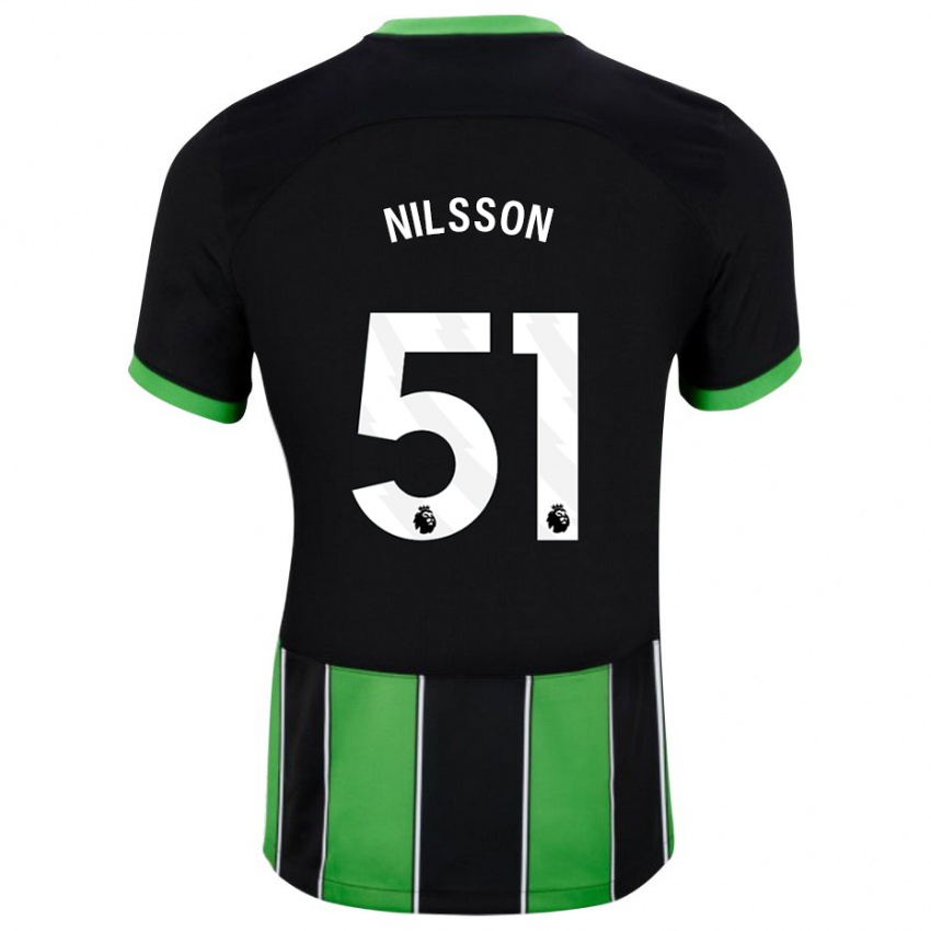 Homem Camisola Casper Nilsson #51 Preto Verde Alternativa 2023/24 Camisa