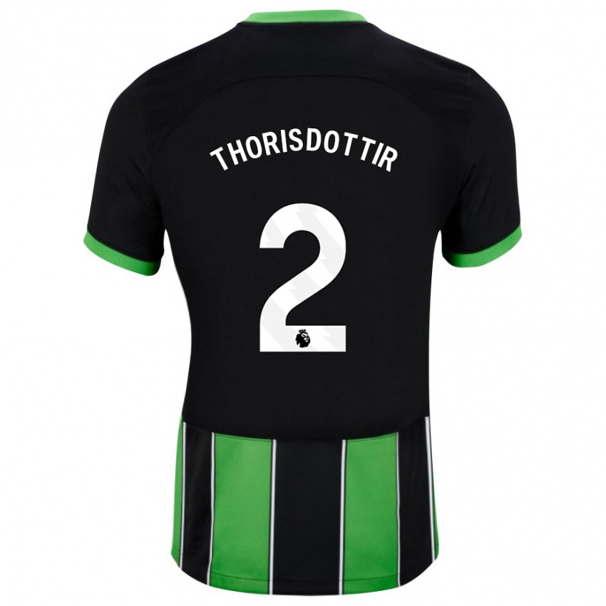 Homem Camisola Maria Thorisdottir #2 Preto Verde Alternativa 2023/24 Camisa
