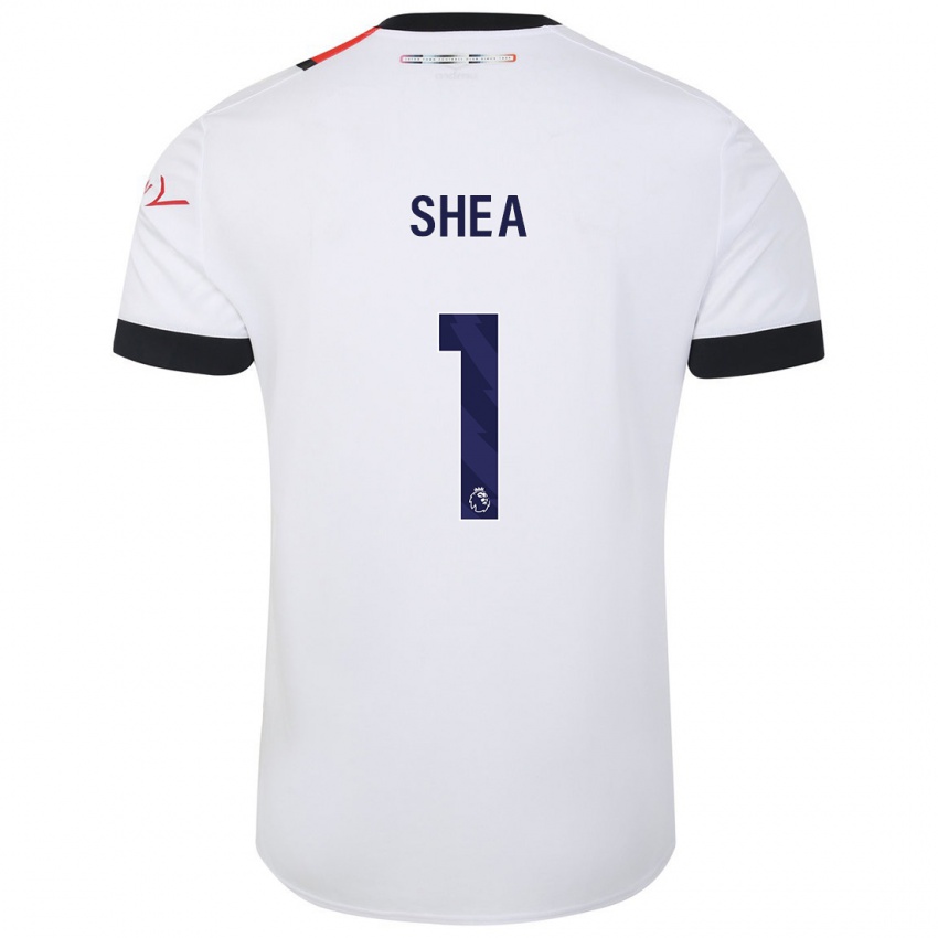 Homem Camisola James Shea #1 Branco Alternativa 2023/24 Camisa