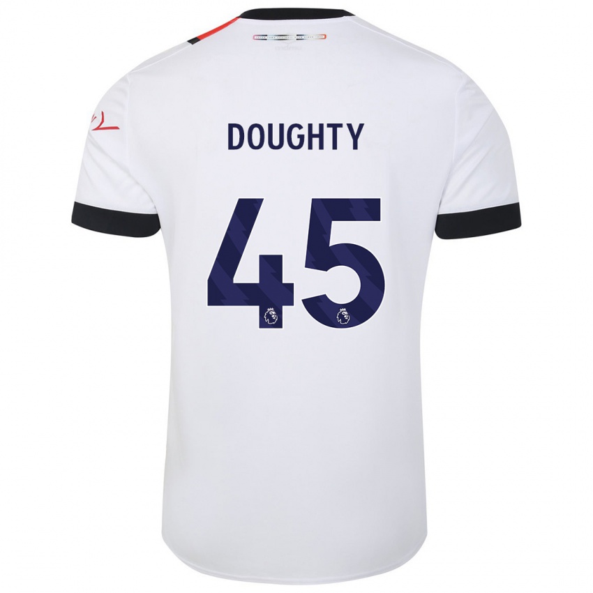 Homem Camisola Alfie Doughty #45 Branco Alternativa 2023/24 Camisa