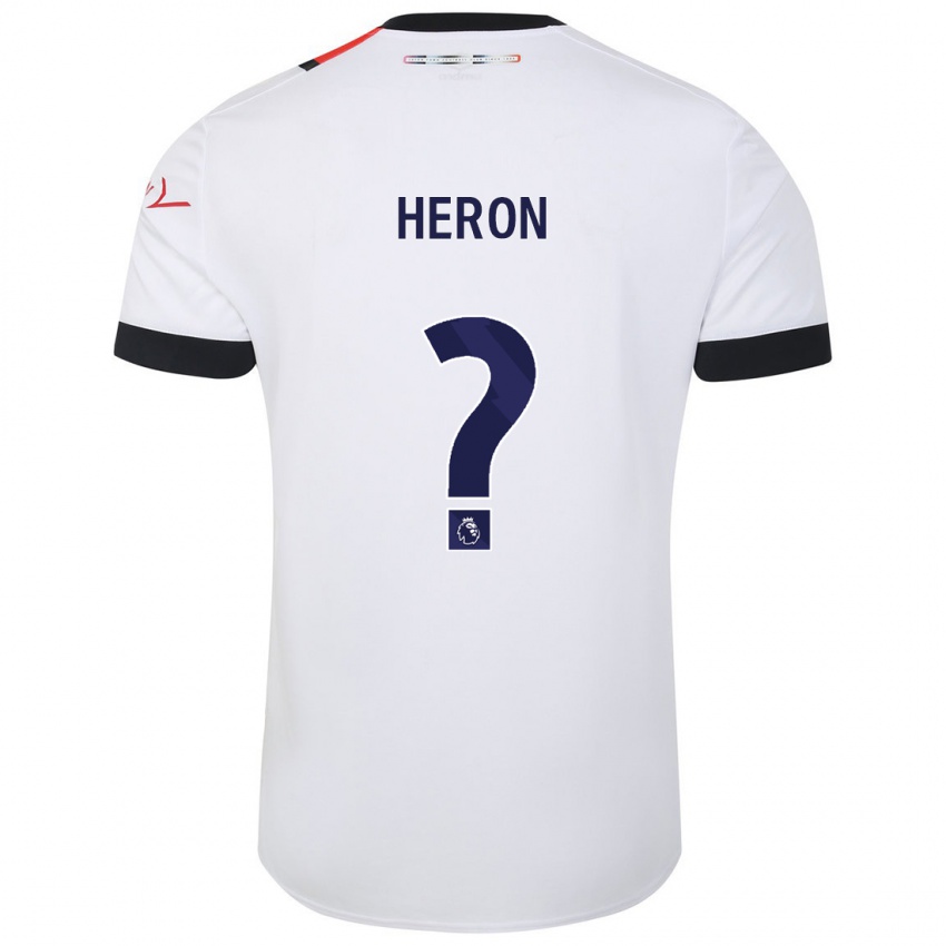 Homem Camisola Archie Heron #0 Branco Alternativa 2023/24 Camisa