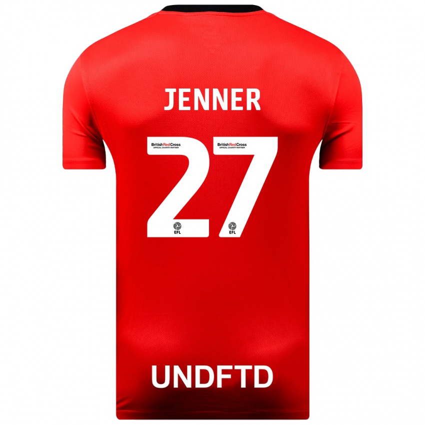 Homem Camisola Abbi Jenner #27 Vermelho Alternativa 2023/24 Camisa