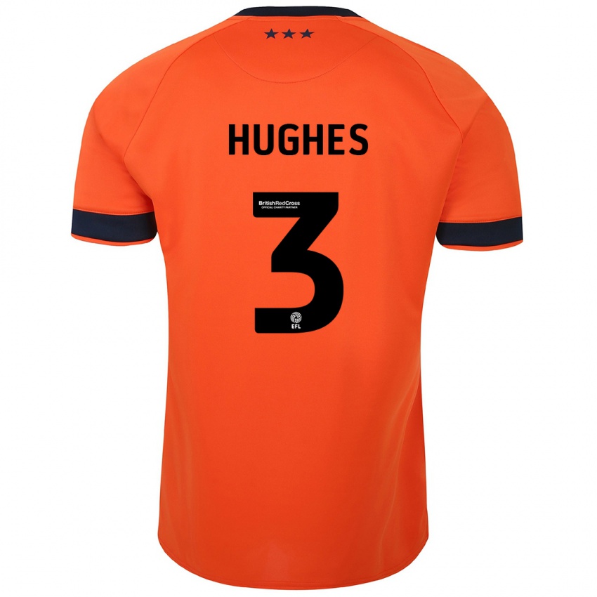 Homem Camisola Summer Hughes #3 Laranja Alternativa 2023/24 Camisa