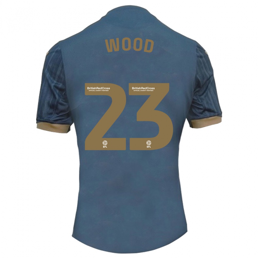 Homem Camisola Nathan Wood #23 Azul-Petróleo Escuro Alternativa 2023/24 Camisa