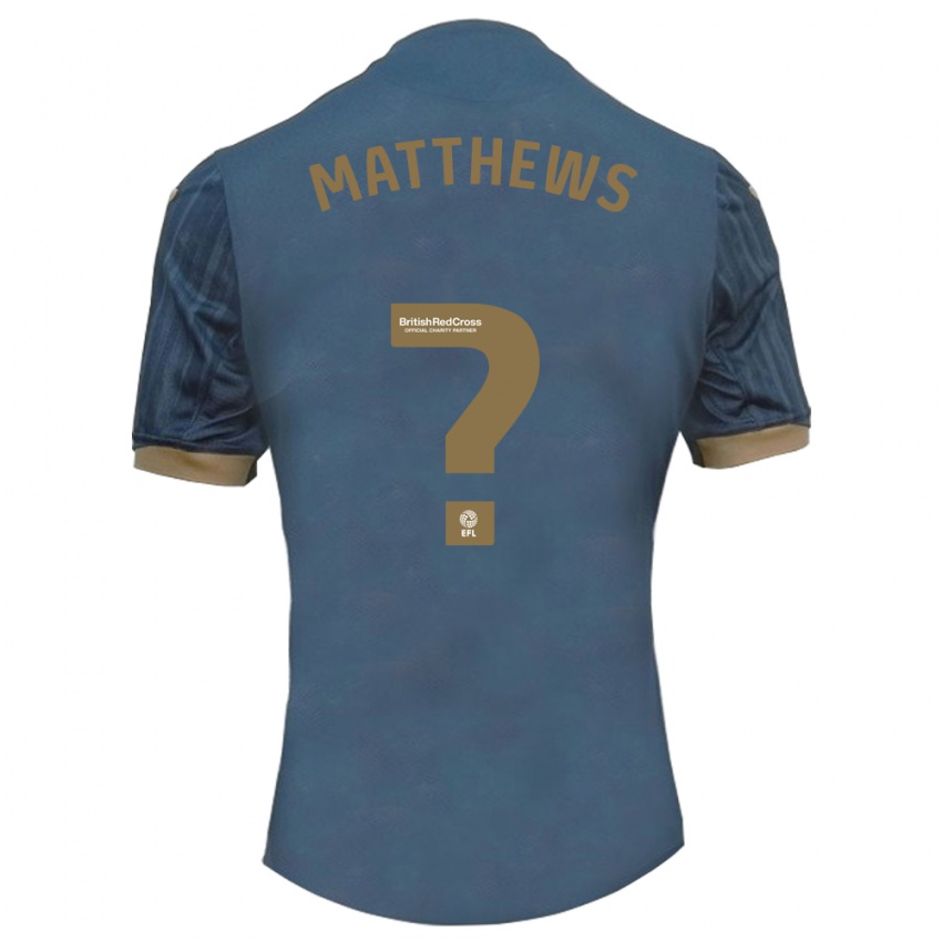 Homem Camisola Archie Matthews #0 Azul-Petróleo Escuro Alternativa 2023/24 Camisa