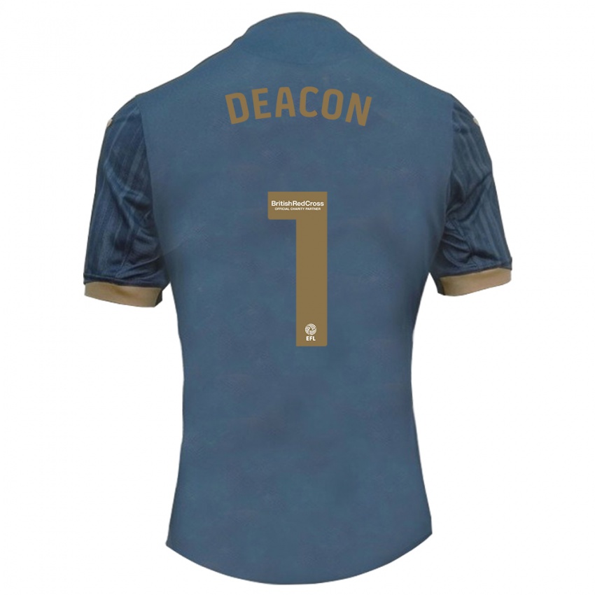 Homem Camisola Chelsea Deacon #1 Azul-Petróleo Escuro Alternativa 2023/24 Camisa