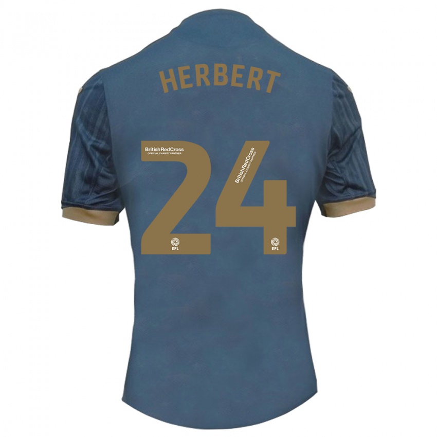 Homem Camisola Chelsea Herbert #24 Azul-Petróleo Escuro Alternativa 2023/24 Camisa